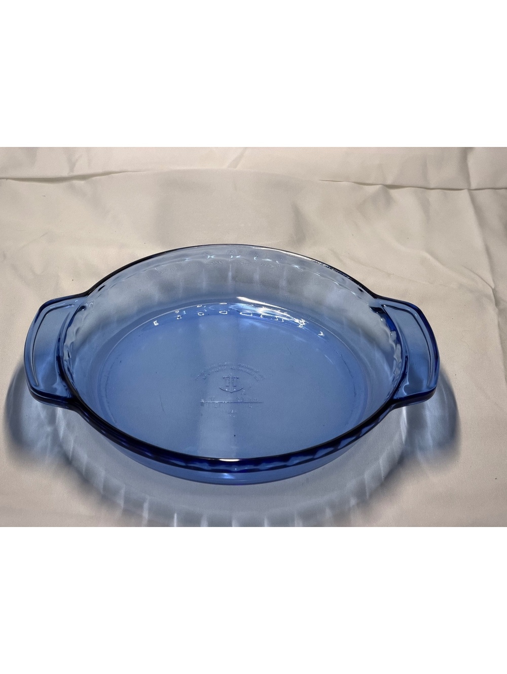 Anchor Hocking Fire King Sapphire Blue 9” Pie Plate Baking Dish USA Vintage